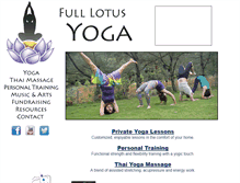 Tablet Screenshot of fulllotusyoga.com